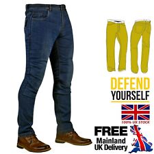 Mens Motorcycle Jeans Motorbike Fully Lined Trouser Made with Kevlar CE Armour