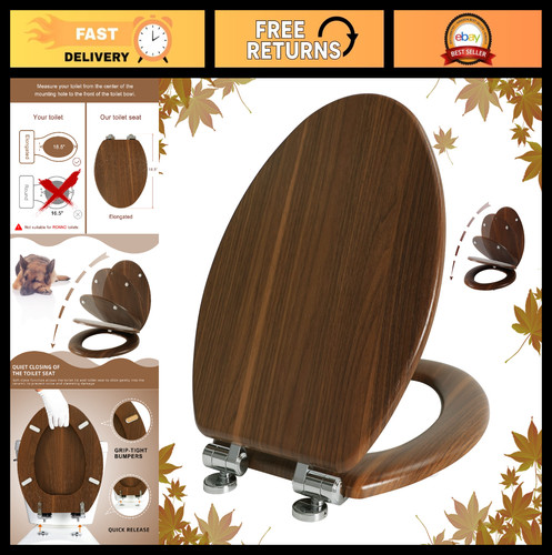 Elongated molded wood toilet - wood,