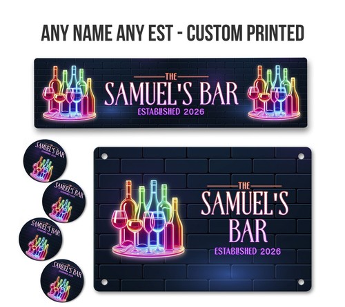 Personalised bar runner - bar,