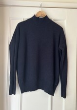 Joules Navy  Wool / Cashmere Halton High Neck Pullover Size 12