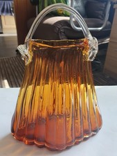 pretty amber glass handbag ornament