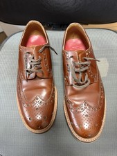 Grenson Archie Triple Welt brown Leather Mens Brogue Shoe Uk 8 Made In England