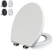 Quick Release Toilet Seat Soft Close Heavy Duty Universal Fit Oval Shape WC