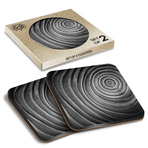 Boxed square coasters bw - 2,