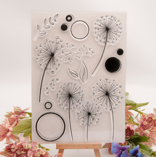 Dandelion silicone clear stamp - dandelion,