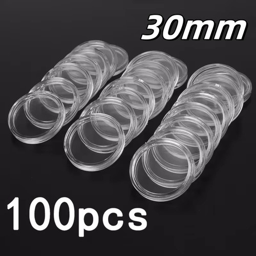 100pcs clear coin capsule - 100pcs,