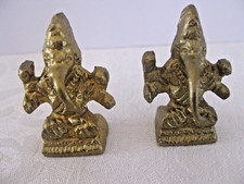Pair Indian of Mini Ganesha Figure Ganesh Statue Ganapati Elephant