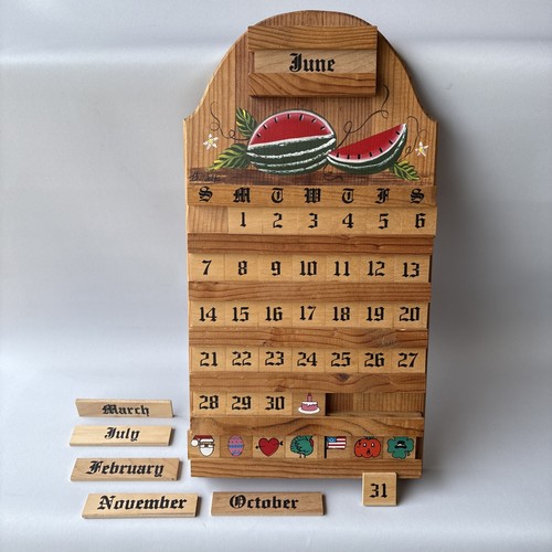 Vtg wooden perpetual - vtg,