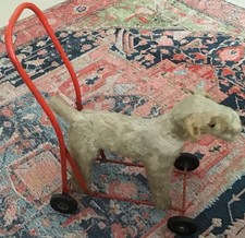 Vintage Lines Bros. Push Along Toy Dog