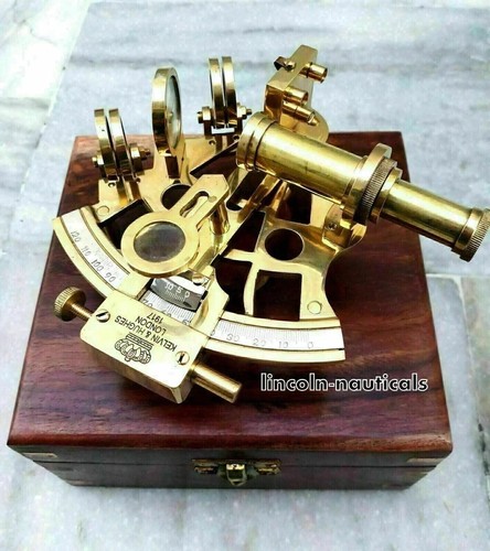 Brass sextant nautical ship - brass,