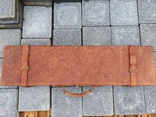 GUNMARK VINTAGE LEATHER GUN HARD CASE 80 X 20 CM - NO KEY
