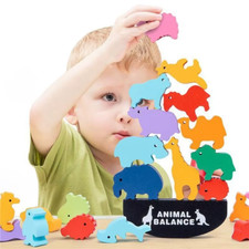 Wooden balance dinosaur blocks - balance,