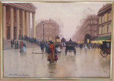 Paris City Scene. A fine Oil