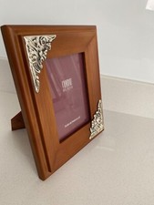 Wood photo frame with Sterling silver