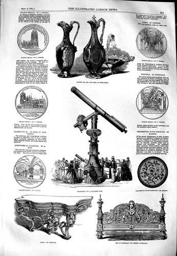 Old antique print 1851 claret - print,