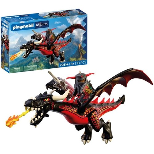 Playmobil knights black - black, dragon