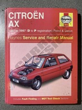 3014 CITROEN AX 1987-1997 PETROL & DIESEL HAYNES OWNERS WORKSHOP MANUAL 3014