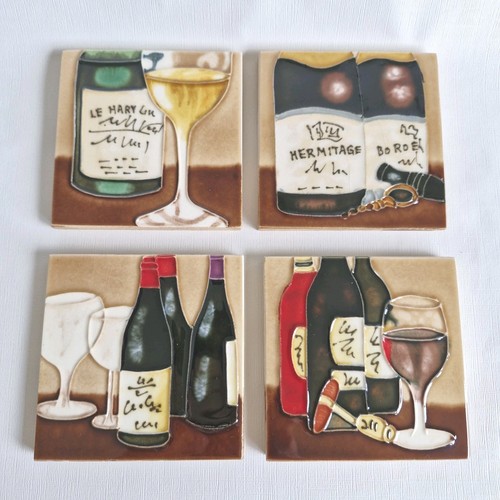 Ceramic coasters hand painted - ceramic,