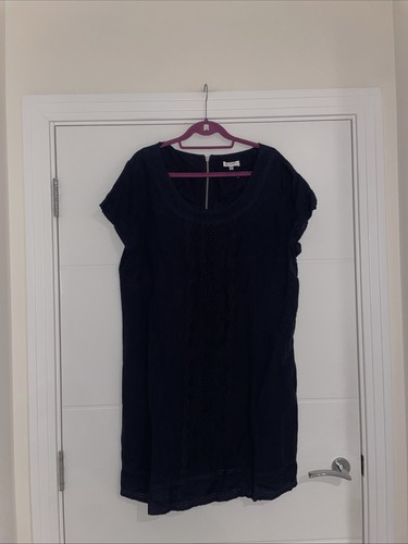 Kaliko navy blue linen - blue,