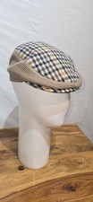 Vintage Kangol Cumbrian Flat Cap Check Tweed Taupe Made in England Size 7 1/8