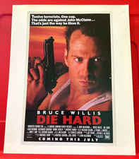 Die Hard Bruce Willis/Alan Rickman Movie/Film Poster Art PICTURE/PRINT 12"x 9.5"
