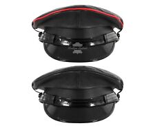 Genuine Leather Black Red Trim