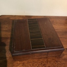 ANTIQUE solid wooden box with