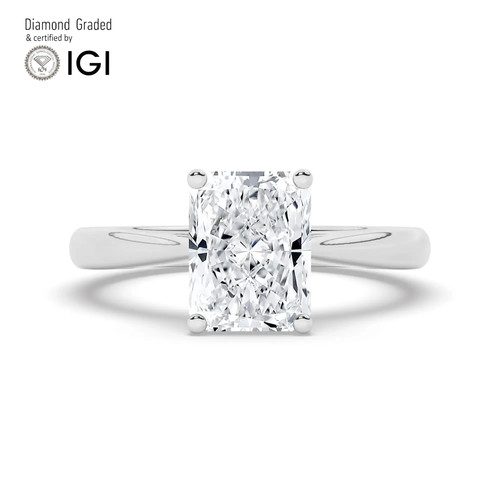 Radiant diamond engagement - diamond,