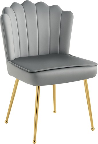 Accent chair velvet shell back - chair,