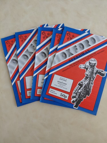 Oxford speedway programmes - oxford, (