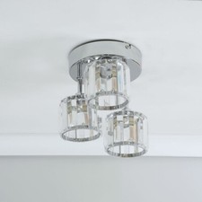 Silver 3 Drop Ceiling Light
