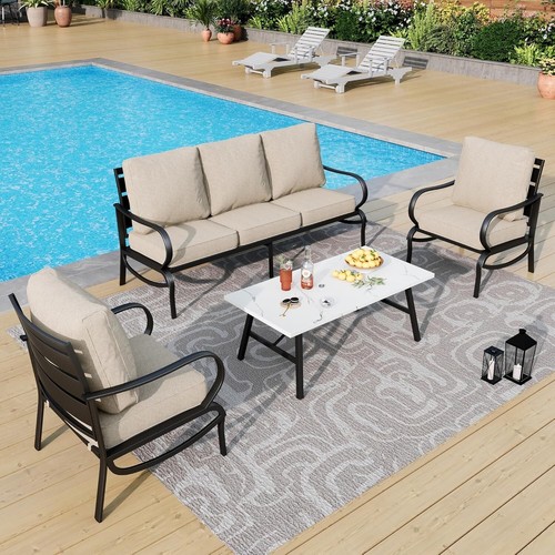 Piece patio furniture set - 4,