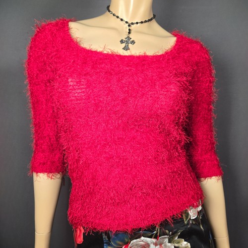 Vintage 90s red - red, shaggy