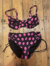 Fantasie Bikini, Black Pink Polka Dot, 36E / L