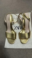 Zara gold sandals size 4/37