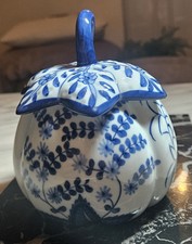 VTG Hand Painted Blue White