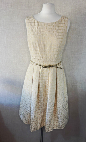 Eliza cream gold jacquard - &,