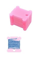 25 x Pink Floss Bobbins Thread Winders Cotton Embroidery Yarn Storage