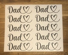 10 Dad Vinyl Decal Stickers, Vase, Wine Glass, Gift,Labels Birthday Father’s Day