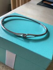 Diamonique silver bangle