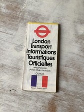 1977 Tube Underground Train Bus Map London Transport French Tourist information