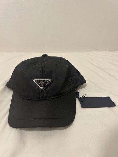Prada black nylon hat new - prada,
