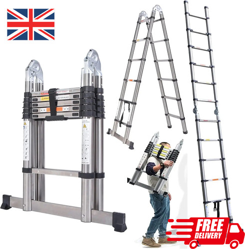 Telescopic frame ladder - 3.8m,