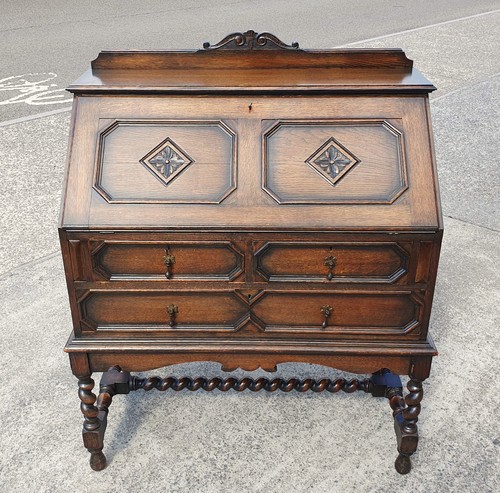 Antique barley twist solid oak - barley,