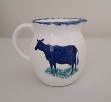 HINCHCLIFFE & BARBER SAVILLE POTTERY DORSET DELFT BLUE Cow  Jug