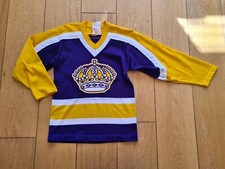 Vintage LA Kings Hockey Jersey Size Small Sandow Sporting Knit Los Angeles 