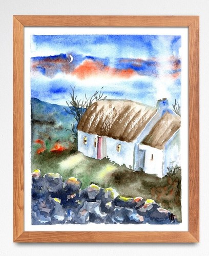 Watercolour irish night - irish,