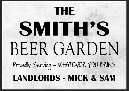 Personalised custom garden - custom, bar