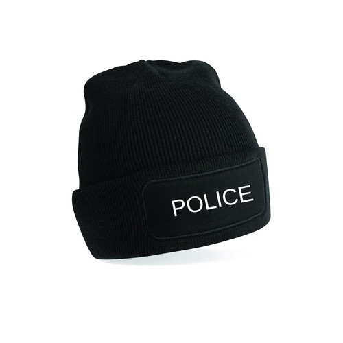 Police beanie embroidered - , hat