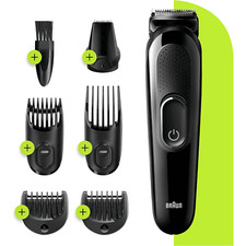 Braun 6-in-1 Trimmer Beard Face Hair Clippers Black 5 Attachments - Box Damaged